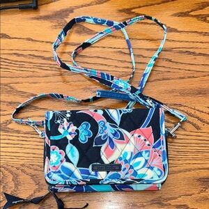Vera Bradley Lotus Flower 3 in 1 Crossbody Wristlet